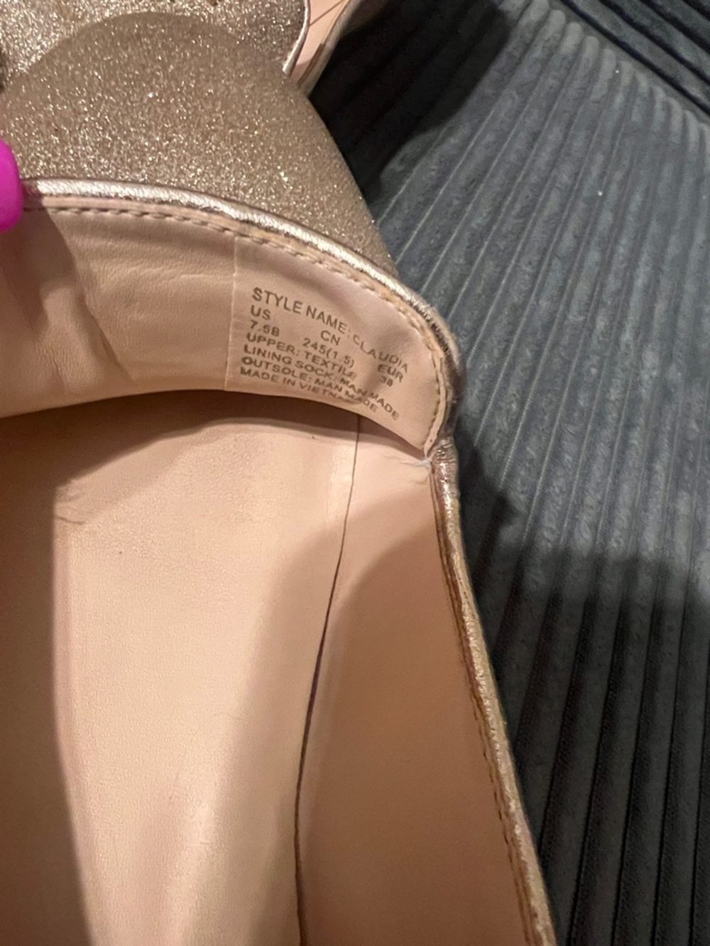 Kate Spade Claudia Rose Good Glitter Claudia Loafers - Picture 4 of 6